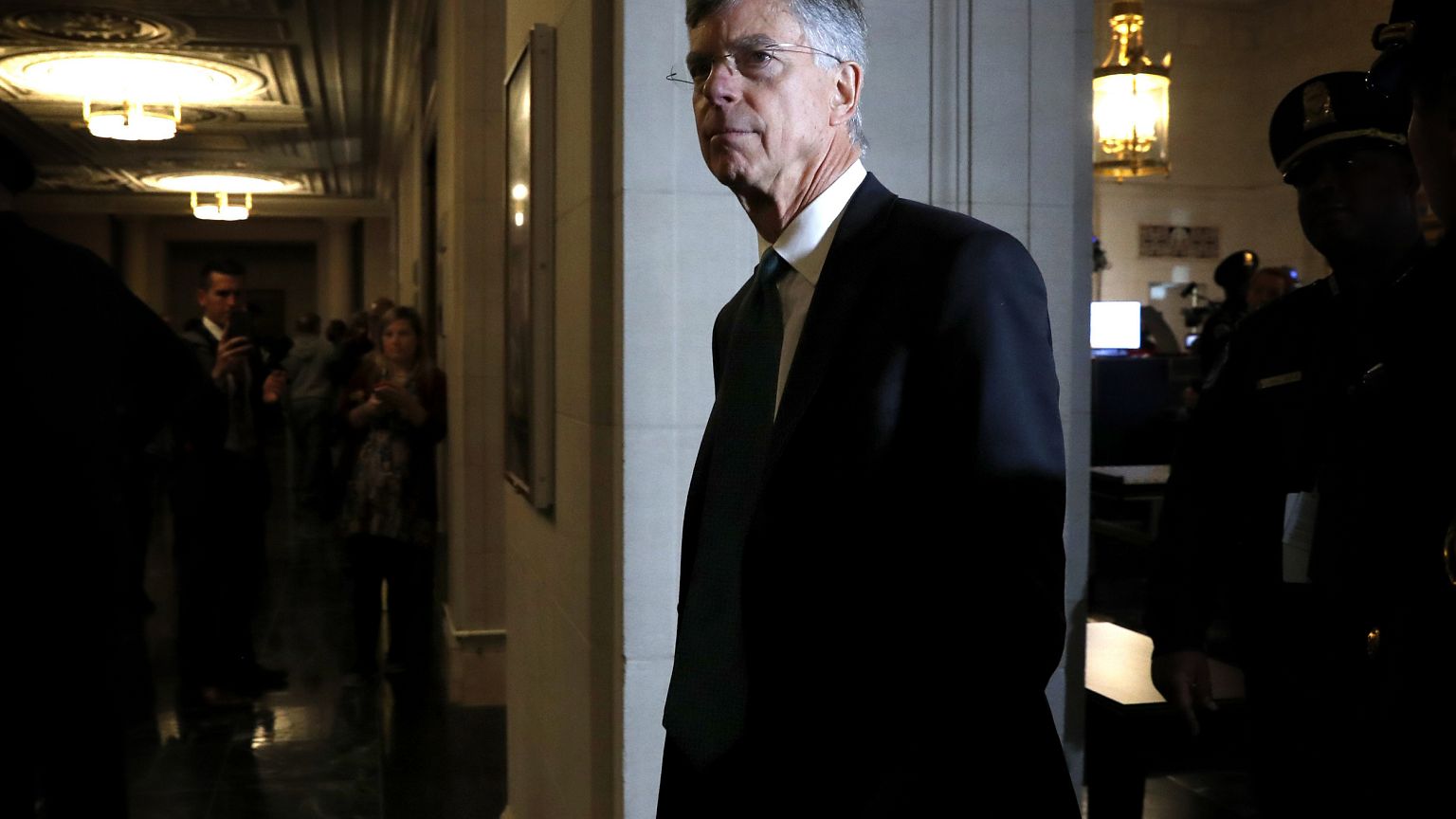 Image: Bill Taylor, top U.S. diplomat to the Ukraine, arrives to testify be