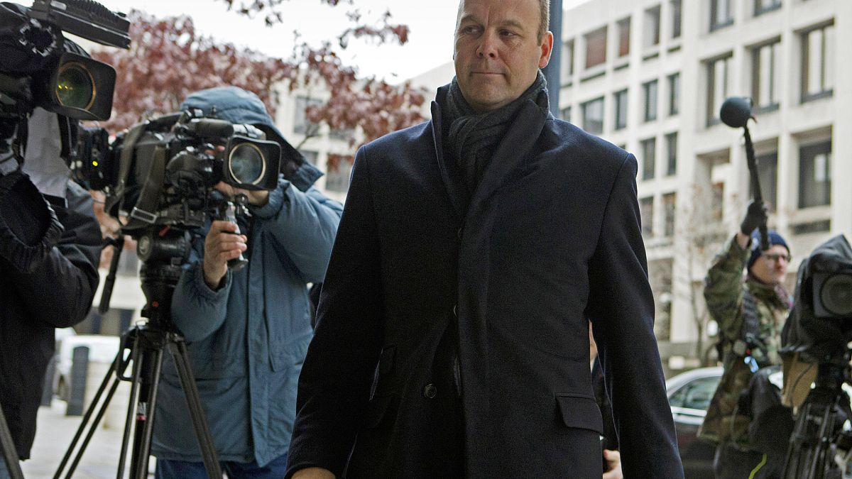 Former Deputy Trump campaign aide Rick Gates arrives at federal court in Wa