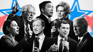 Image: Seven Democratic presidential candidates will take the stage in a de