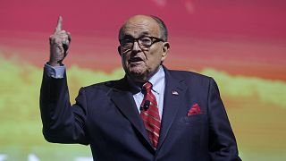 Image: Rudy Giuliani addresses the crowd at the Turning Point USA Student A
