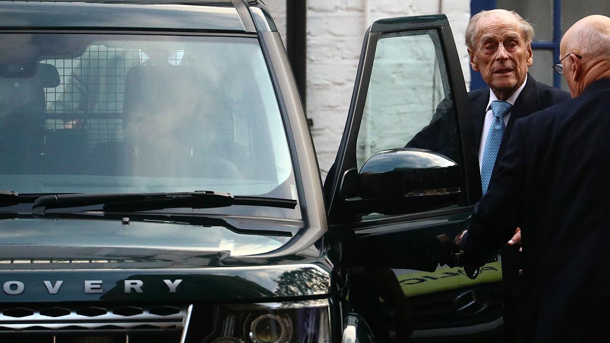 Image: Britain's Prince Philip leaves the King Edward VII's Hospital in Lon