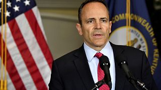 Image: Kentucky Gov. Matt Bevin announces his call to recanvass voting resu