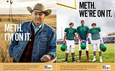 Images from South Dakota\'s anti-methamphetamine campaign.