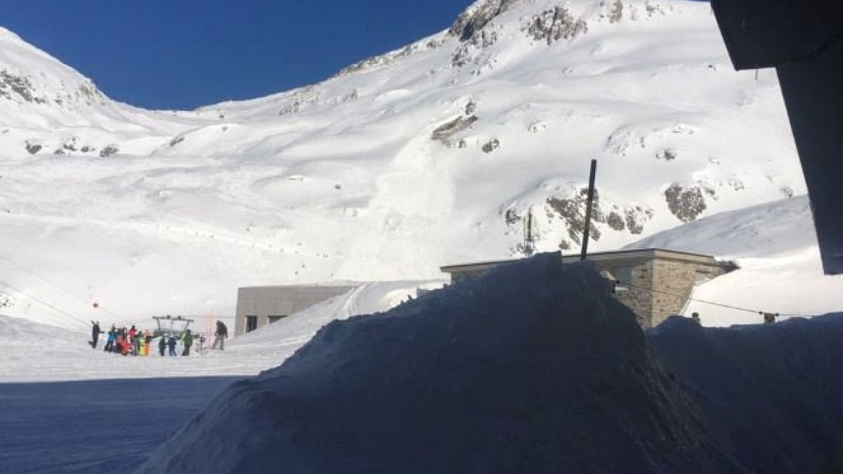 Image: View of the area where an avalanche hit in Andermatt, a Swiss ski re