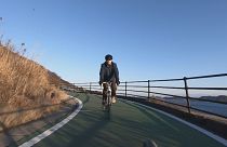 Uma travessia de bicicleta no mar interior do Japão