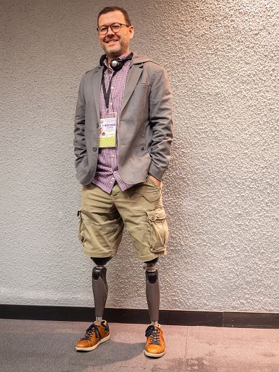 Max Boon, from the Netherlands, lost his legs in a 2009 bombing in Jakarta, Indonesia.