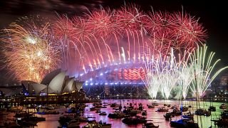 Image: Fireworks explode over the Sydney Harbour during New Year's Eve cele