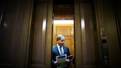Image: Sen. Doug Jones, D-Ala., after a vote on Capitol Hill on March 14, 2