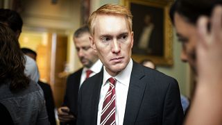 Image: Sen.-elect James Lankford, R-Okla., speaks with reporters at the Cap