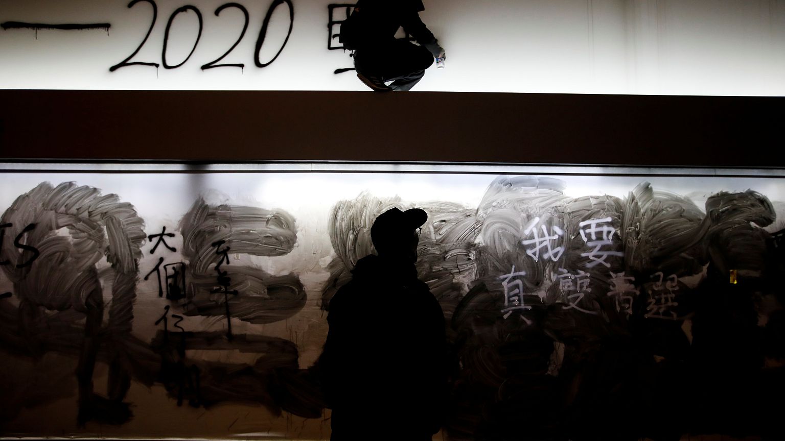 Image: Anti-government New Year's Day demonstration in Hong Kong