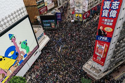 Anti-government protesters in Hong Kong continue their demands in 2020.