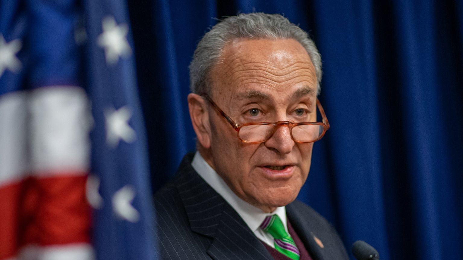 Sen. Charles Schumer, D-N.Y., speaks on Dec. 23, 2019 in New York City.