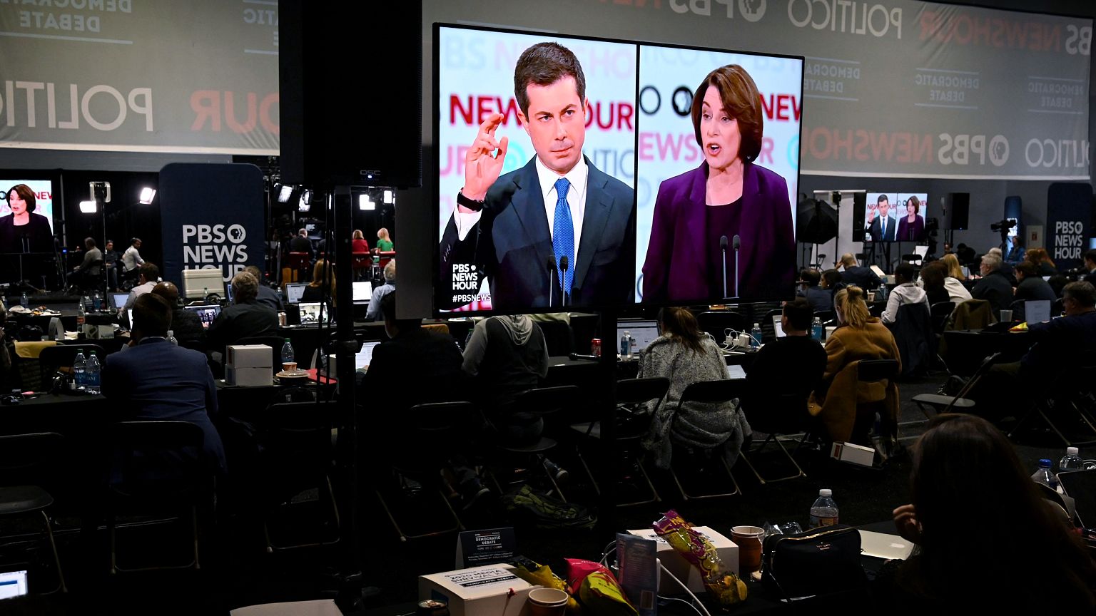 Image: Pete Buttigieg and Amy Klobuchar
