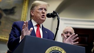 Image: President Donald Trump speaks at a press conference at the White Hou