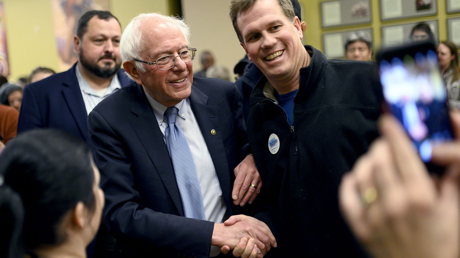 Image: Sen. Bernie Sanders Holds Town Hall At Motorcycle Museum In Iowa