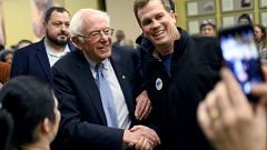 Image: Sen. Bernie Sanders Holds Town Hall At Motorcycle Museum In Iowa