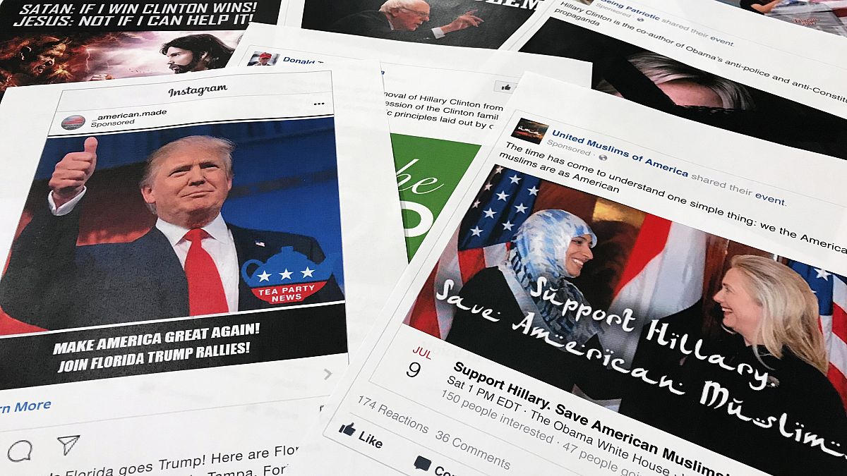 Image: Some of the Facebook and Instagram ads linked to a Russian effort to