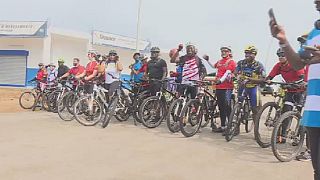 Ivorians cycle to commemorate anniversary of the Grand Bassam shooting of 2016
