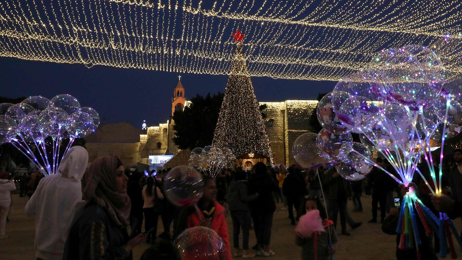 Image: TOPSHOT-PALESTINIAN-RELIGION-CHRISTIANITY-CHRISTMAS