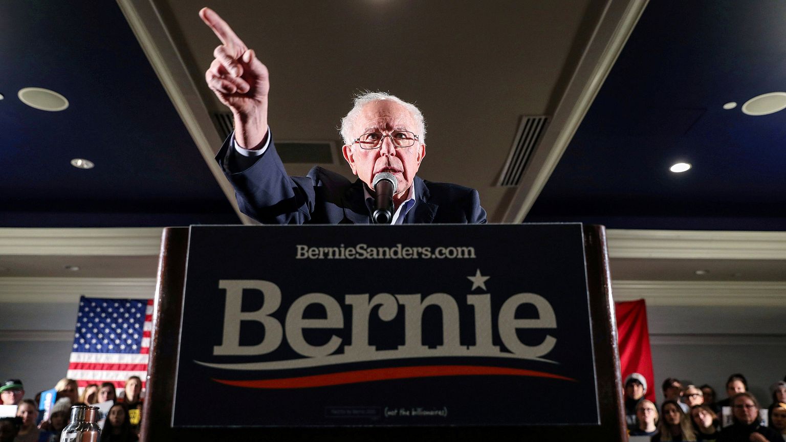 Image: Democratic U.S. presidential candidate Senator Bernie Sanders hosts 