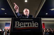 Image: Democratic U.S. presidential candidate Senator Bernie Sanders hosts