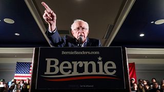 Image: Democratic U.S. presidential candidate Senator Bernie Sanders hosts