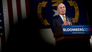 Image: Michael Bloomberg answers questions at a campaign event in Fayettevi
