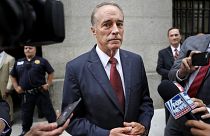 Image: Rep. Chris Collins, R-N.Y., leaves court after a pre-trial hearing i