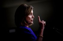 Image: Speaker of the House Nancy Pelosi attends a press briefing on Jan. 9