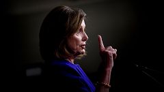 Image: Speaker of the House Nancy Pelosi attends a press briefing on Jan. 9