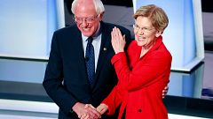 Image: Bernie Sanders, Elizabeth Warren