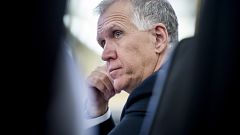 Image: Sen. Thom Tillis, R-N.C., attends a Senate Veterans' Affairs Committ