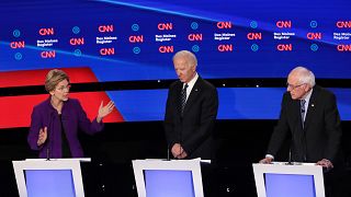 Image: Democratic Presidential Candidates Participate In Presidential Prima