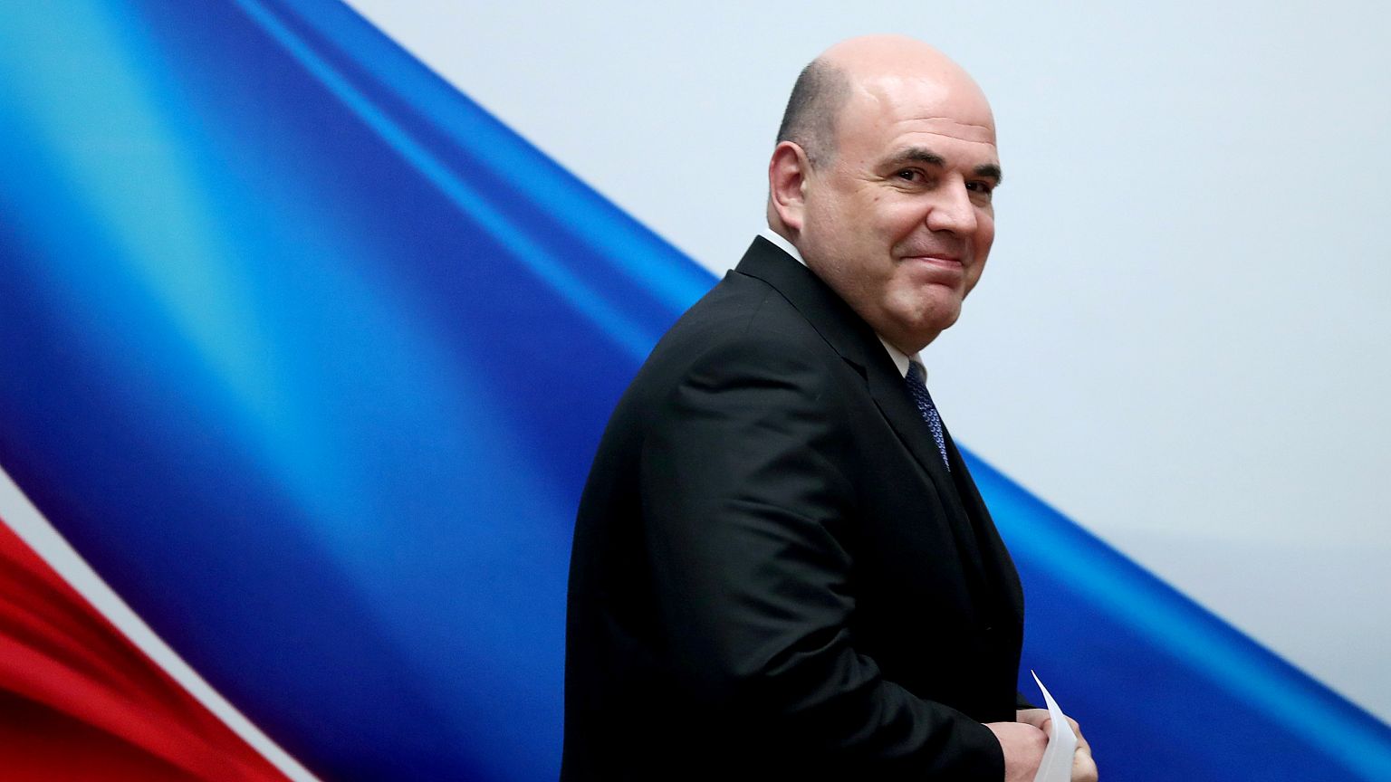 Image: Mikhail Mishustin before a meeting with the Just Russia party in Mos