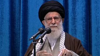 Image: Iran's supreme leader Ayatollah Ali Khamenei leading the main weekly