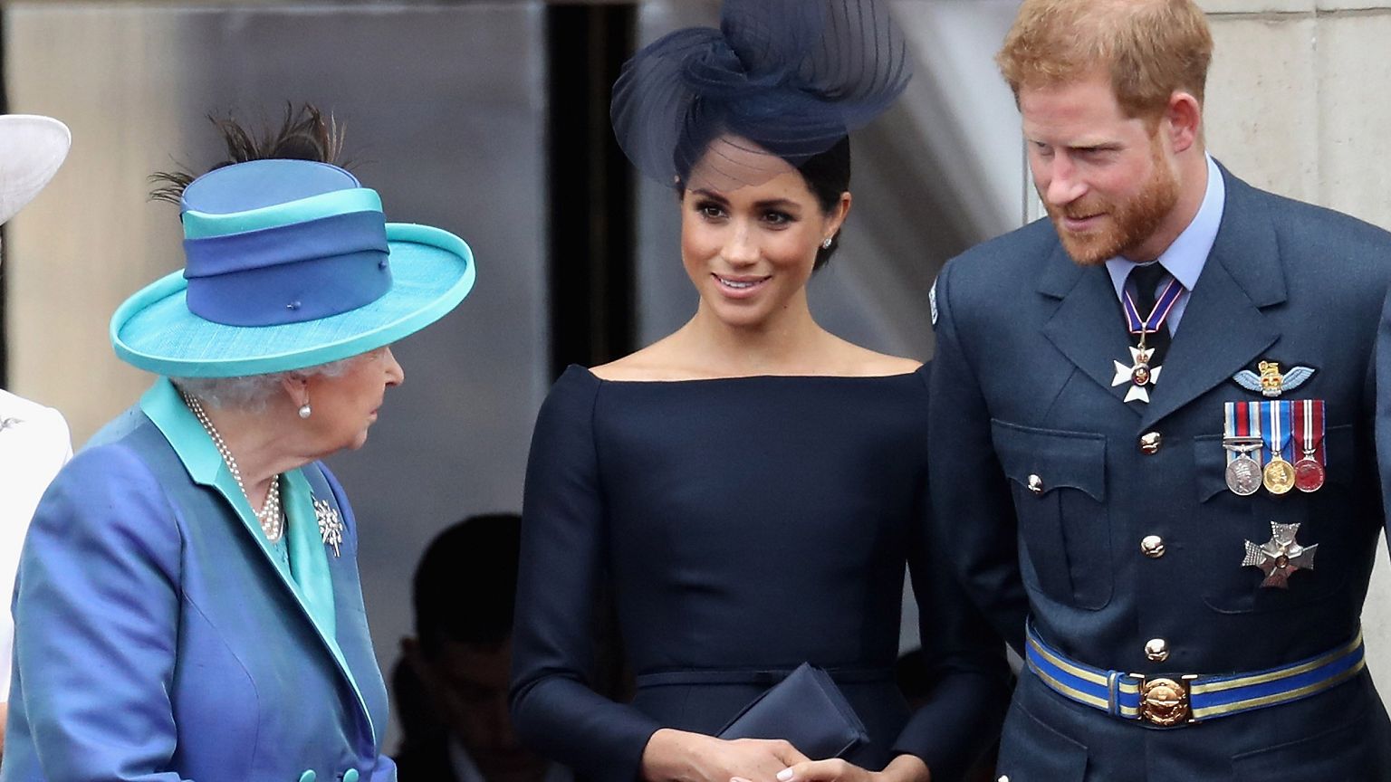 Image: Queen Elizabeth II, Meghan, Duchess of Sussex, Prince Harry, Duke of