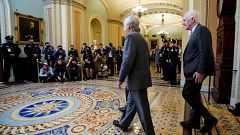 Image: FILE PHOTO: Senate Majority Leader McConnell and Senator Cornyn arri