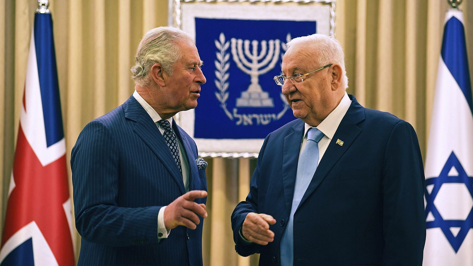 Image: Britain's Prince Charles meets Israel President Reuven Rivlin