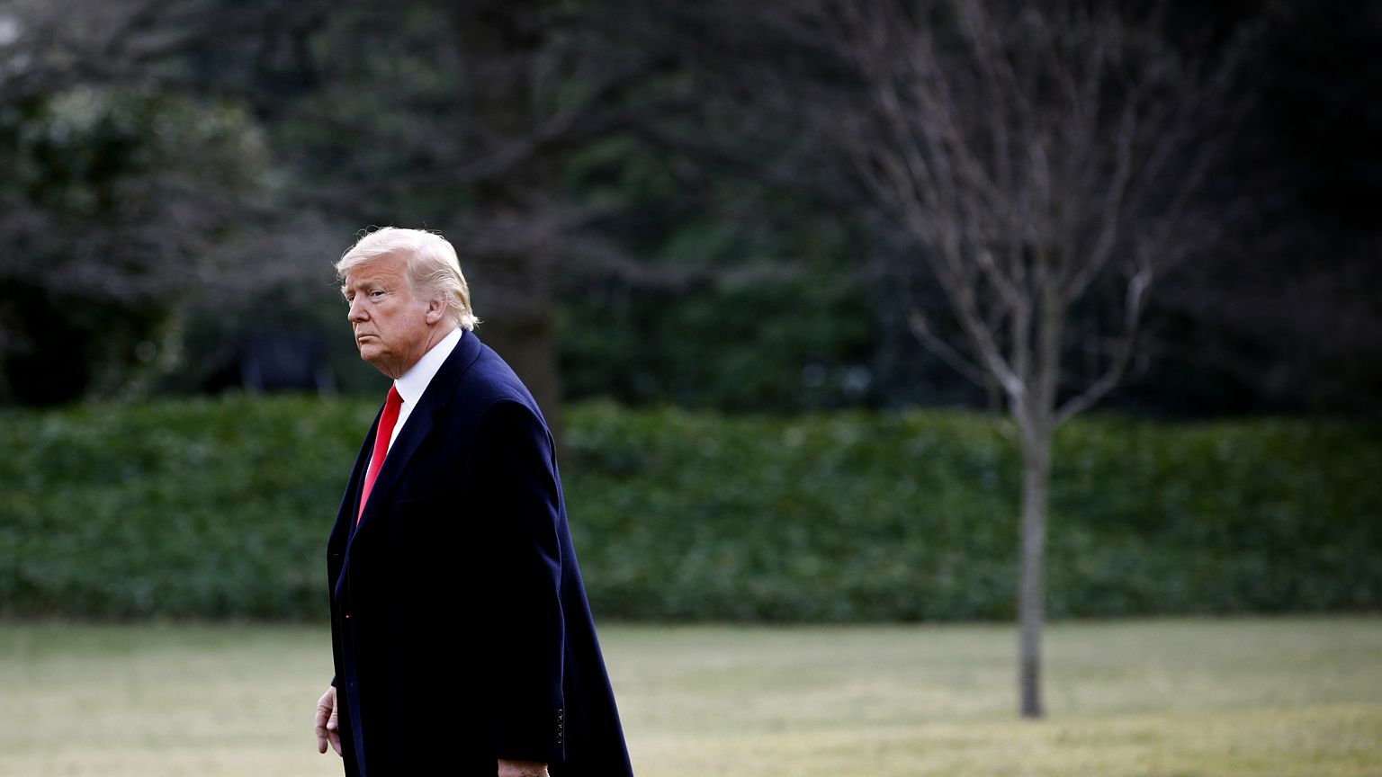 Image: President Donald Trump leaves the White House on Jan. 23, 2020.