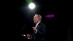 Image: Democratic presidential candidate Michael Bloomberg speaks at an eve
