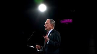 Image: Democratic presidential candidate Michael Bloomberg speaks at an eve