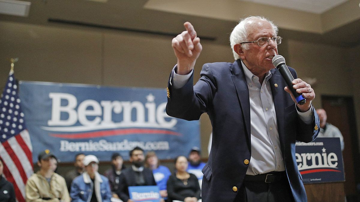 Democratic presidential candidate Sen. Bernie Sanders speaks at a campaign 