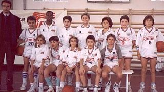 Image: Kobe Bryant's 'Cantine Riunite' youth team in the early 1990's in Re