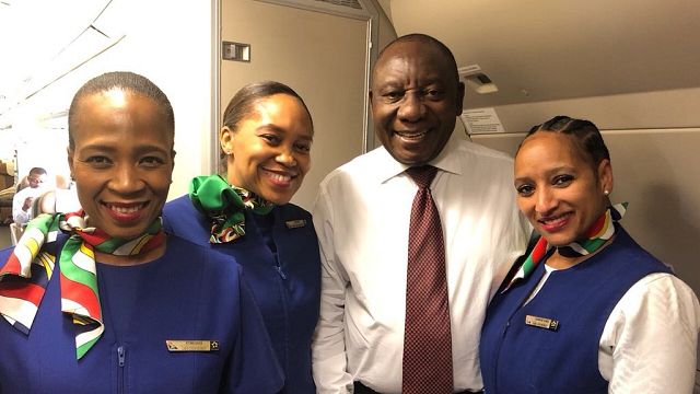 [Photos] South Africa president opts for commercial flight on official ...