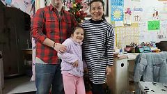 Image: Ben Wilson with his wife and 7-year-old daughter