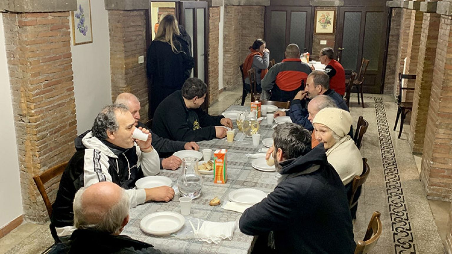 Image: A Vatican palace that has been turned into a homeless shelter.