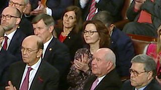 Director of the CIA Gina Haspel applauds during the State of the Union addr