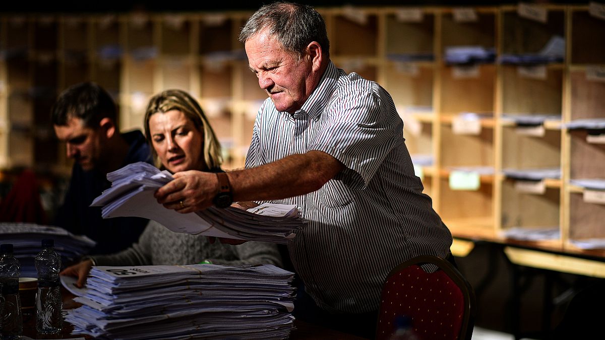 Image: Counting for the Irish general election begins at the Cork South-Cen