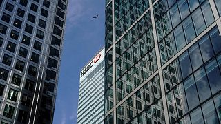 Image: The HSBC bank in the financial district of Canary Wharf in London, B