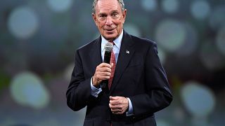 Image: Michael Bloomberg speaks on stage at the Jacob Javitz Center New Yor